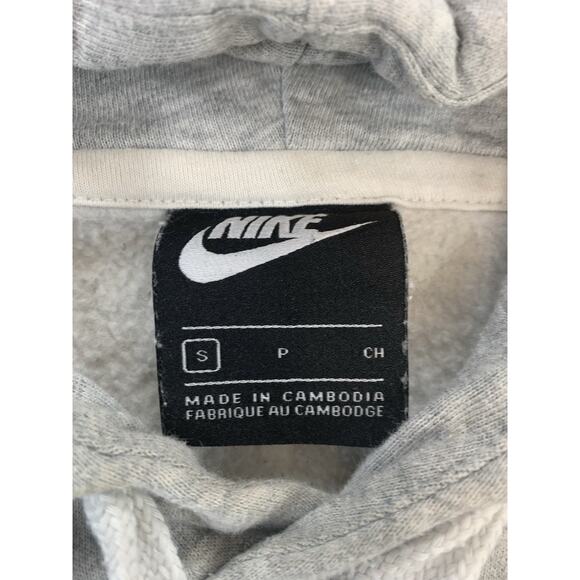 Nike Air Men's Pullover Hoodie Sweatshirt Grey Logo Spell Out Size Small - Picture 2 of 9